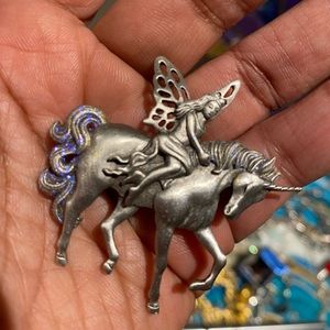 Fairy on Horse Broach